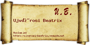 Ujvárosi Beatrix névjegykártya